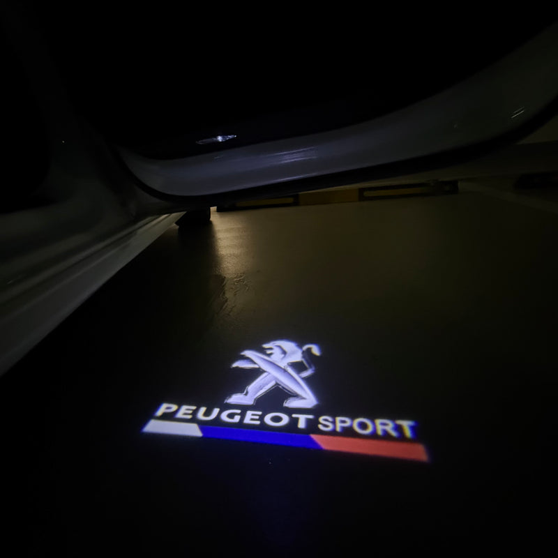 PEUGEOT SPORT LOGO PROJECTOT LIGHTS    (quantity 1 = 2 Logo Films /2 door lights）Nr.30HH22