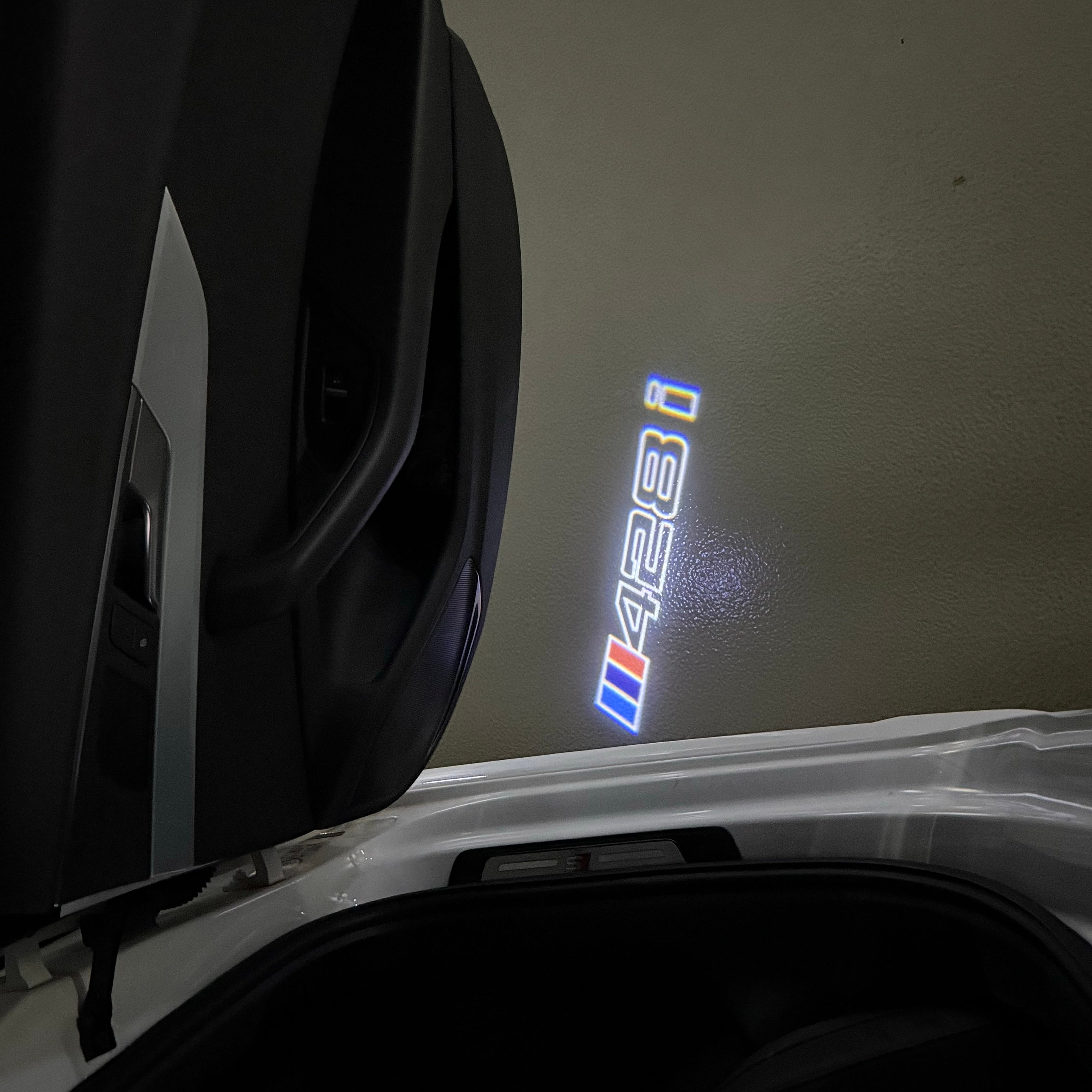 BMW 4 SERIES 428 i  LOGO PROJECTOT LIGHTS (quantity 1 = 1 sets/2 door lights)Nr.bmw00180