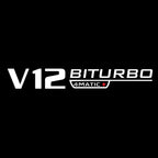 MERCEDES BENZ V12 BTIURBO LOGO PROJECTOT LIGHTS Nr.37 (quantity 1 = 1 sets/2 door lights)