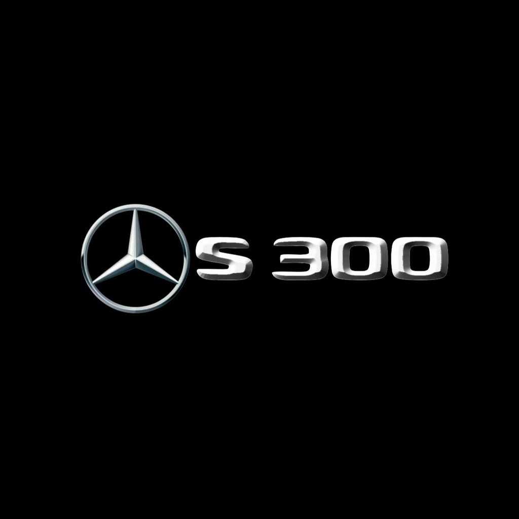 MERCEDES BENZ S300 LOGO PROJECTOT LIGHTS  (quantity 1 = 1 set /2 door lights with 2 logo films)Nr.02M08