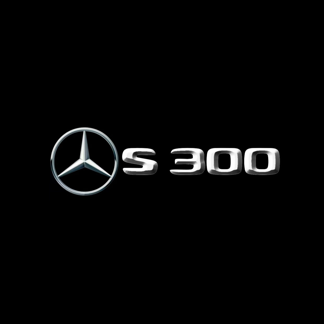 MERCEDES BENZ S300 LOGO PROJECTOT LIGHTS  (quantity 1 = 1 set /2 door lights with 2 logo films)Nr.02M08