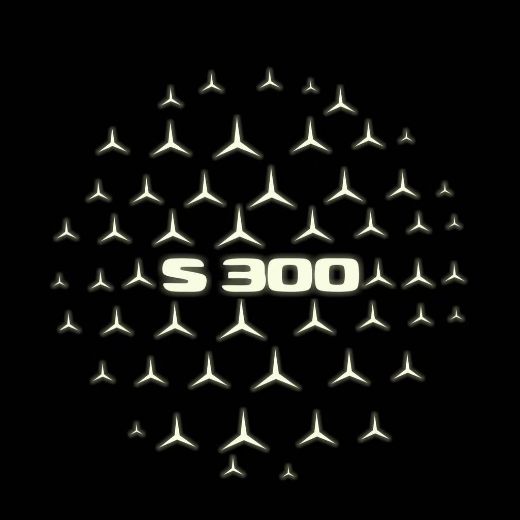 MERCEDES BENZ S300 LOGO PROJECTOT LIGHTS  (quantity 1 = 1 set /2 door lights with 2 logo films)Nr.02M09