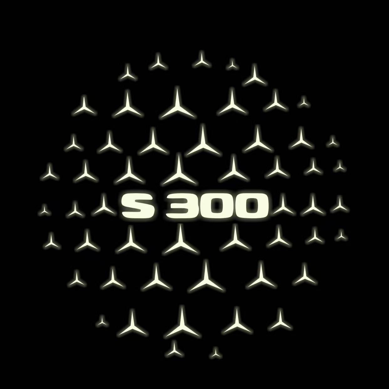 MERCEDES BENZ S300 LOGO PROJECTOT LIGHTS  (quantity 1 = 1 set /2 door lights with 2 logo films)Nr.02M09