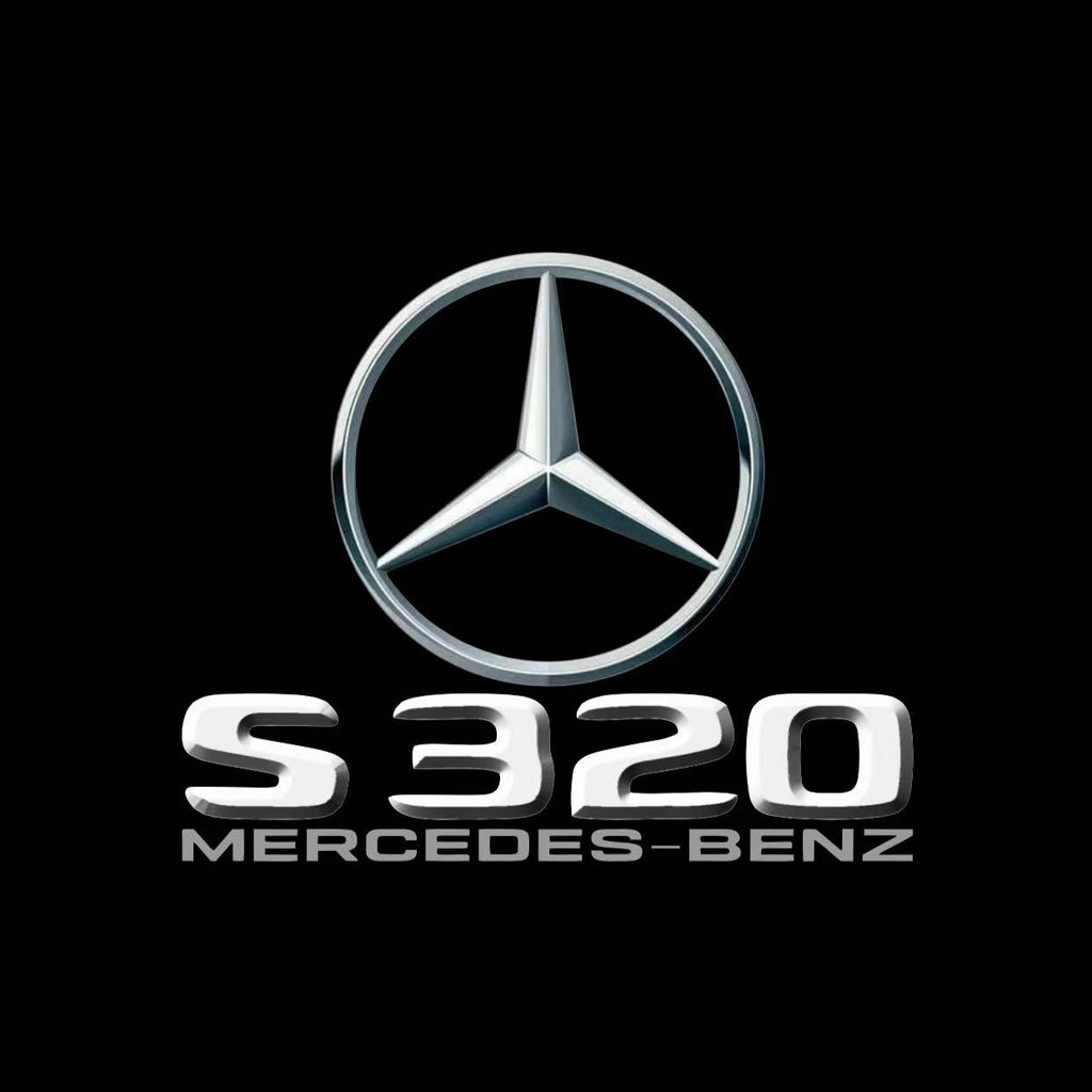 MERCEDES BENZ S320 LOGO PROJECTOT LIGHTS  (quantity 1 = 1 set /2 door lights with 2 logo films)Nr.02M17