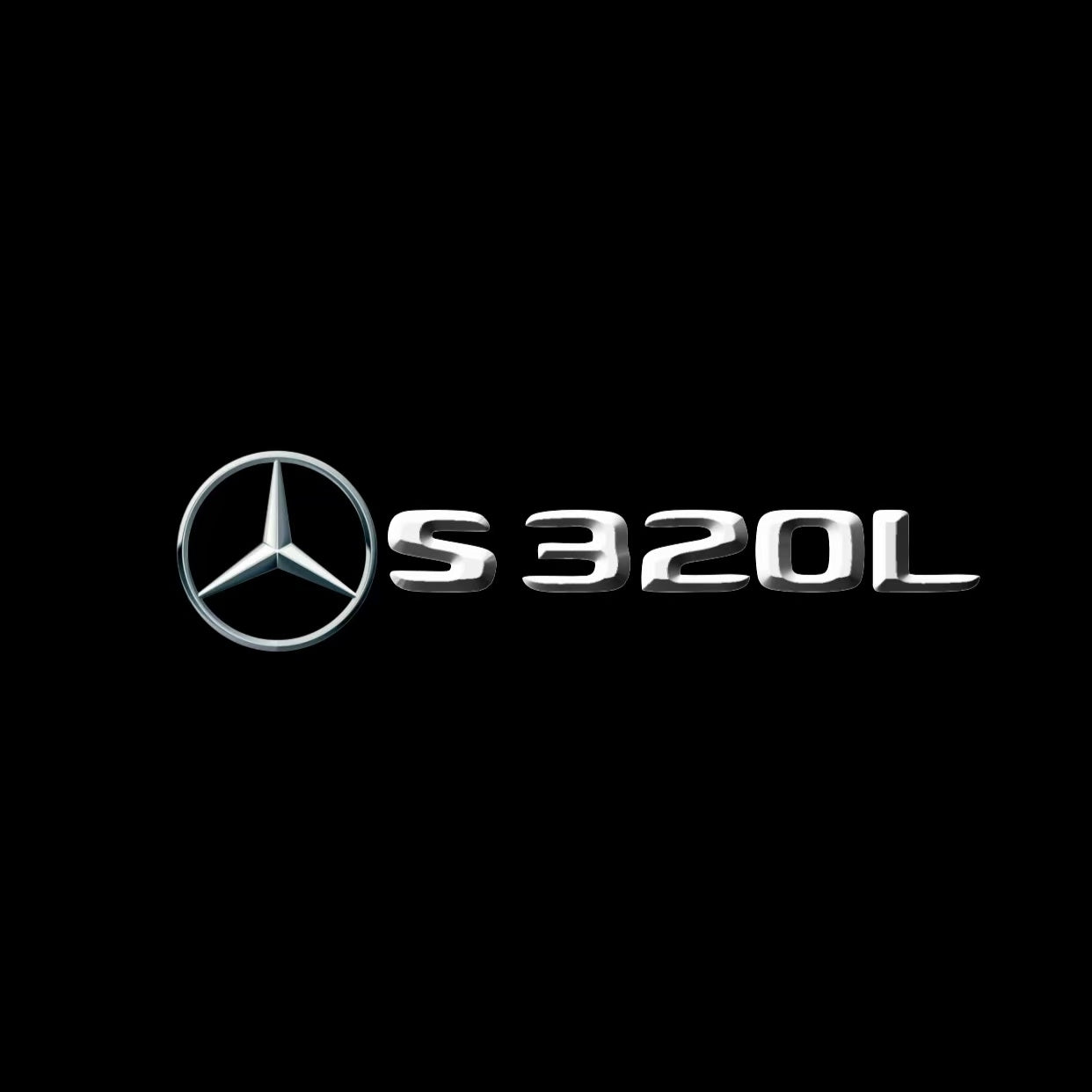 MERCEDES BENZ S320 LOGO PROJECTOT LIGHTS  (quantity 1 = 1 set /2 door lights with 2 logo films)Nr.02M11）