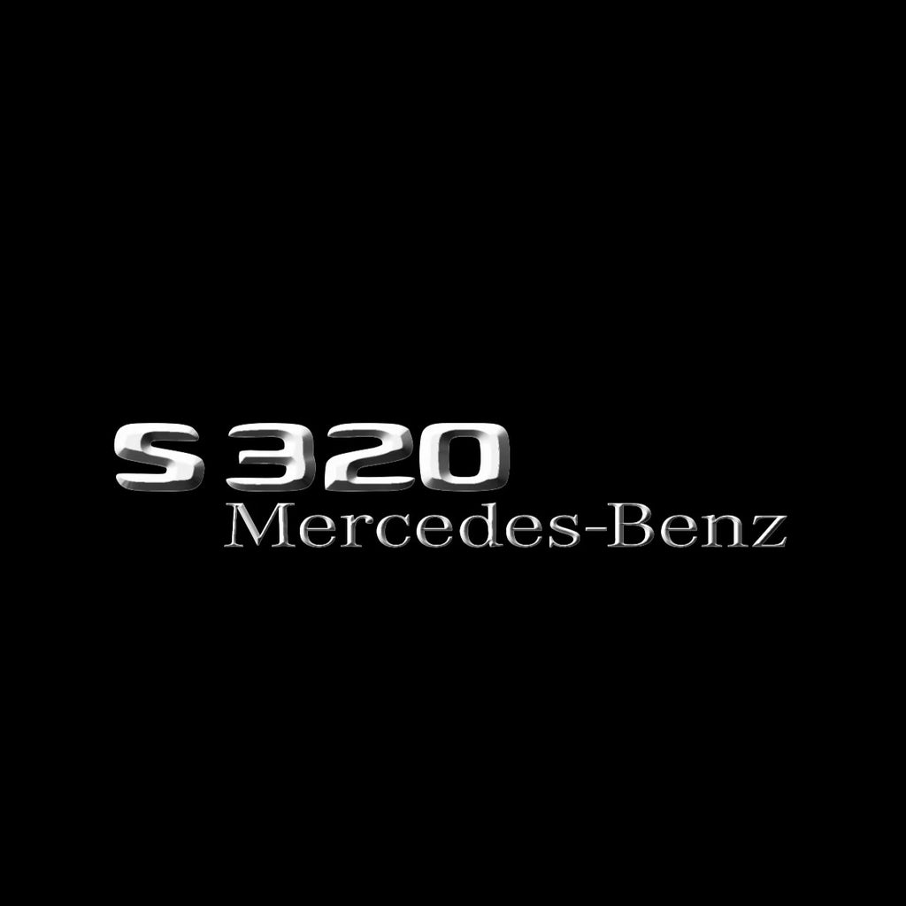 MERCEDES BENZ S320 LOGO PROJECTOT LIGHTS  (quantity 1 = 1 set /2 door lights with 2 logo films)Nr.02M12