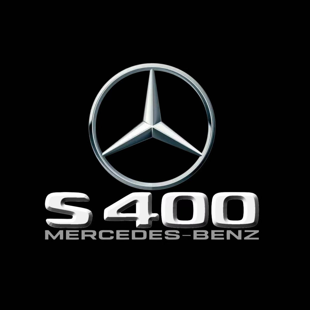 MERCEDES BENZ S400 LOGO PROJECTOT LIGHTS  (quantity 1 = 1 set /2 door lights with 2 logo films)Nr.02M34