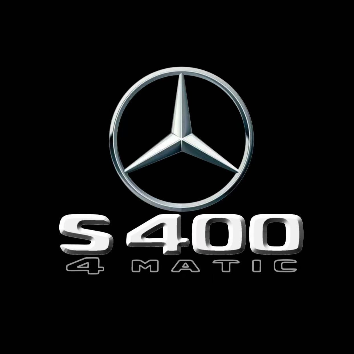 MERCEDES BENZ S400 LOGO PROJECTOT LIGHTS  (quantity 1 = 1 set /2 door lights with 2 logo films)Nr.02M28