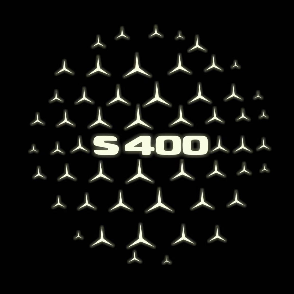 MERCEDES BENZ S400 LOGO PROJECTOT LIGHTS  (quantity 1 = 1 set /2 door lights with 2 logo films)Nr.02M39