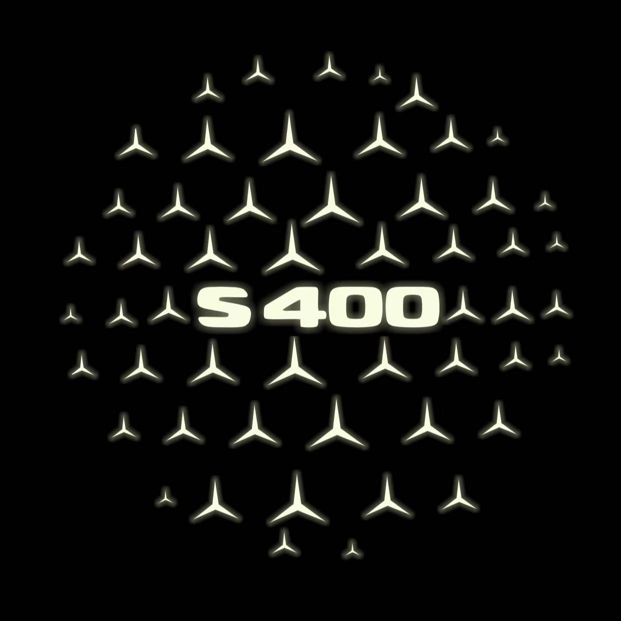 MERCEDES BENZ S400 LOGO PROJECTOT LIGHTS  (quantity 1 = 1 set /2 door lights with 2 logo films)Nr.02M39