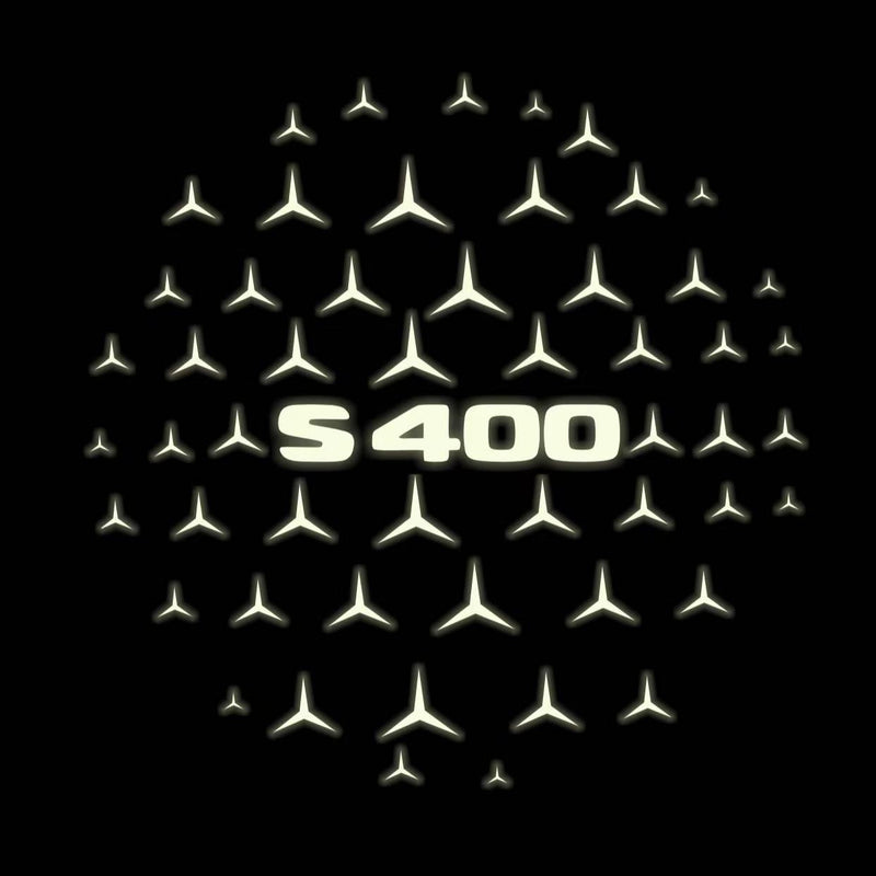 MERCEDES BENZ S400 LOGO PROJECTOT LIGHTS  (quantity 1 = 1 set /2 door lights with 2 logo films)Nr.02M39