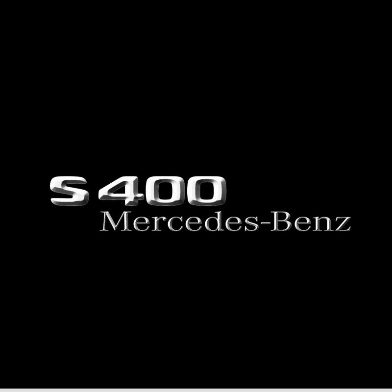MERCEDES BENZ S400 LOGO PROJECTOT LIGHTS  (quantity 1 = 1 set /2 door lights with 2 logo films)Nr.02M25