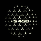 MERCEDES BENZ S450 LOGO PROJECTOT LIGHTS  (quantity 1 = 1 set /2 door lights with 2 logo films)Nr.02M33
