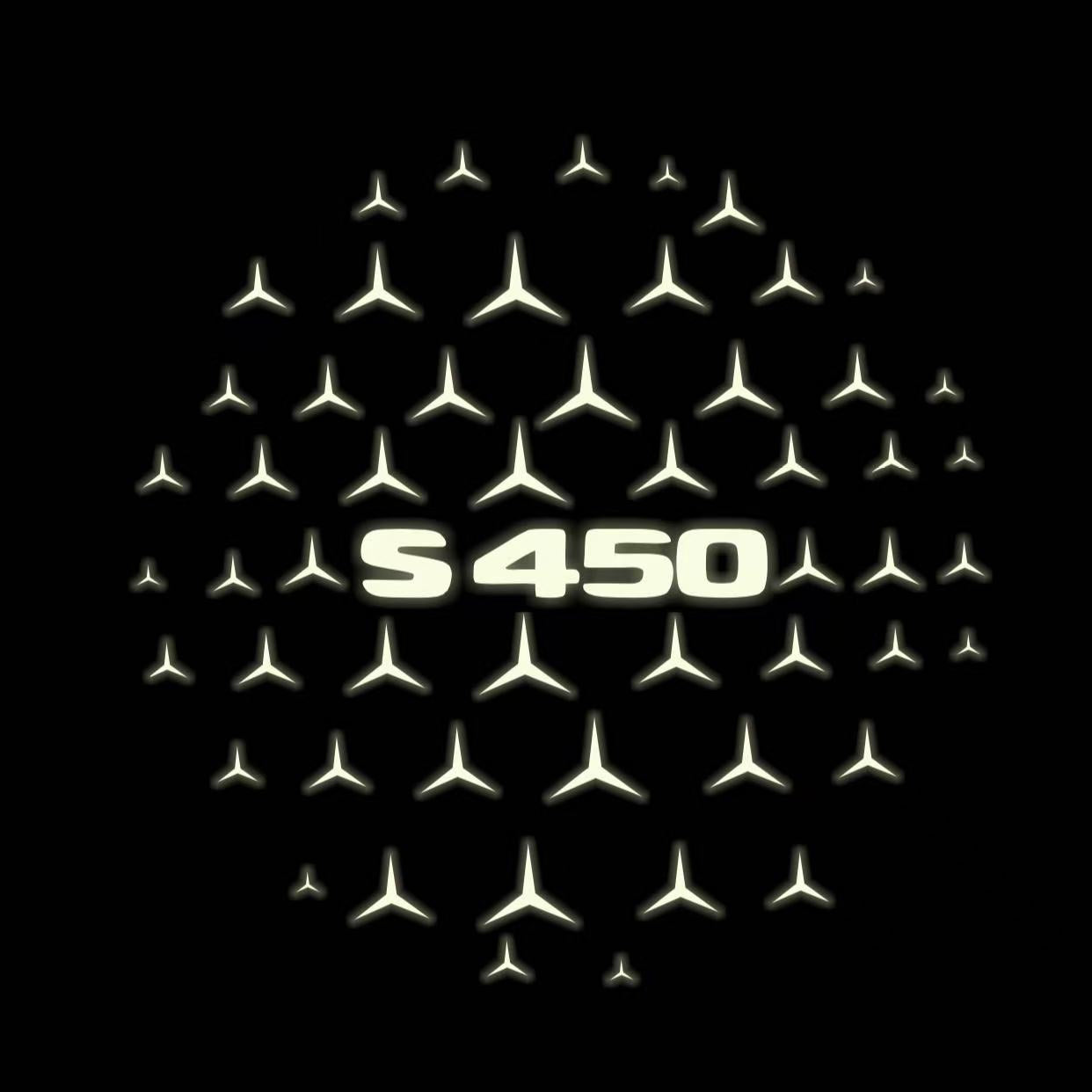 MERCEDES BENZ S450 LOGO PROJECTOT LIGHTS  (quantity 1 = 1 set /2 door lights with 2 logo films)Nr.02M33