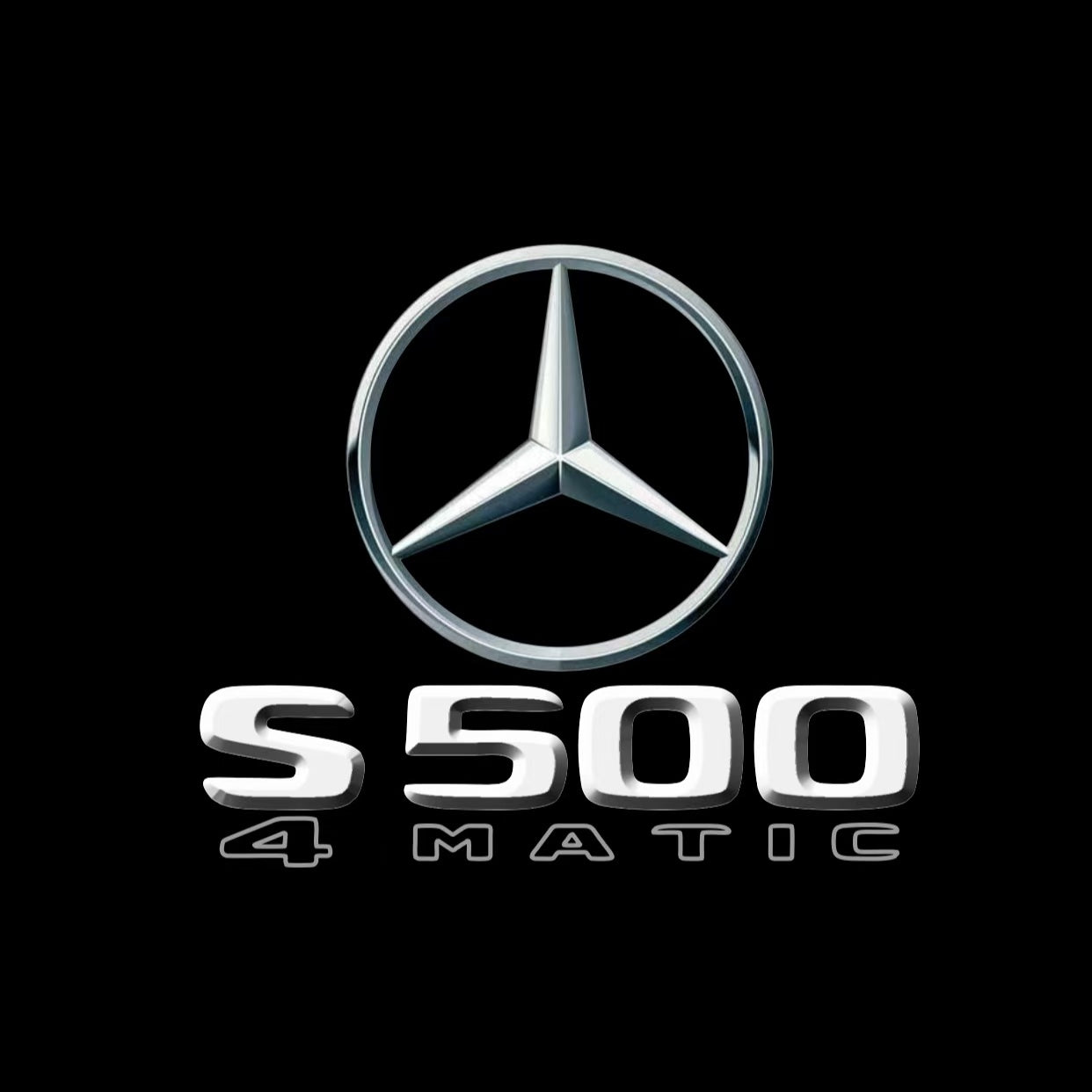MERCEDES BENZ S500 LOGO PROJECTOT LIGHTS  (quantity 1 = 1 set /2 door lights with 2 logo films)Nr.02M37