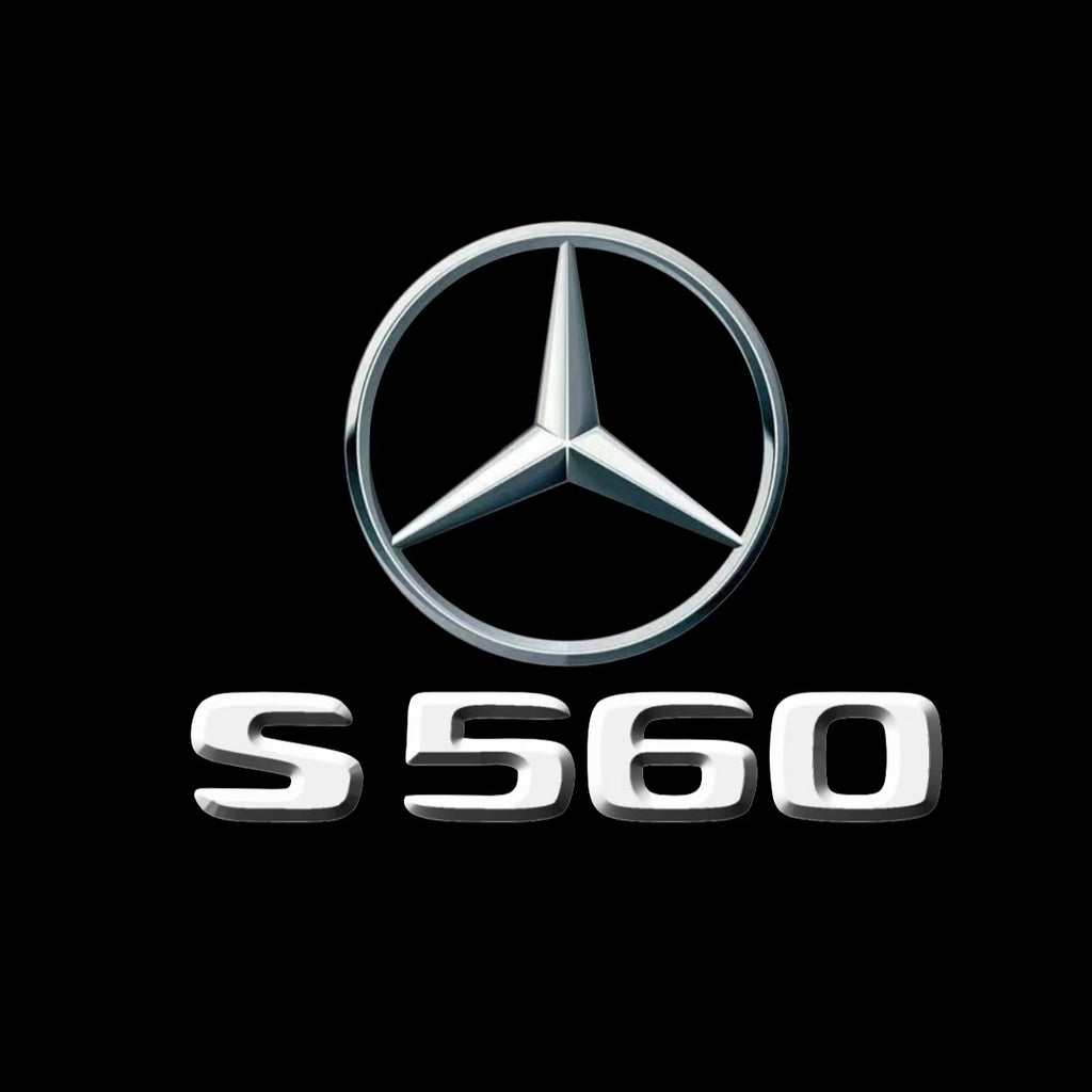 MERCEDES BENZ S560 LOGO PROJECTOT LIGHTS  (quantity 1 = 1 set /2 door lights with 2 logo films)Nr.02M36