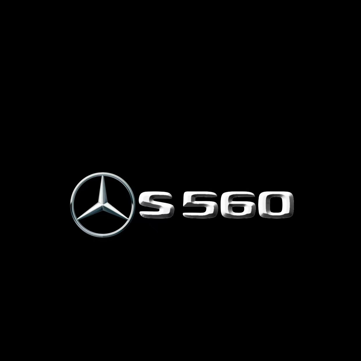 MERCEDES BENZ S560 LOGO PROJECTOT LIGHTS  (quantity 1 = 1 set /2 door lights with 2 logo films)Nr.02M27