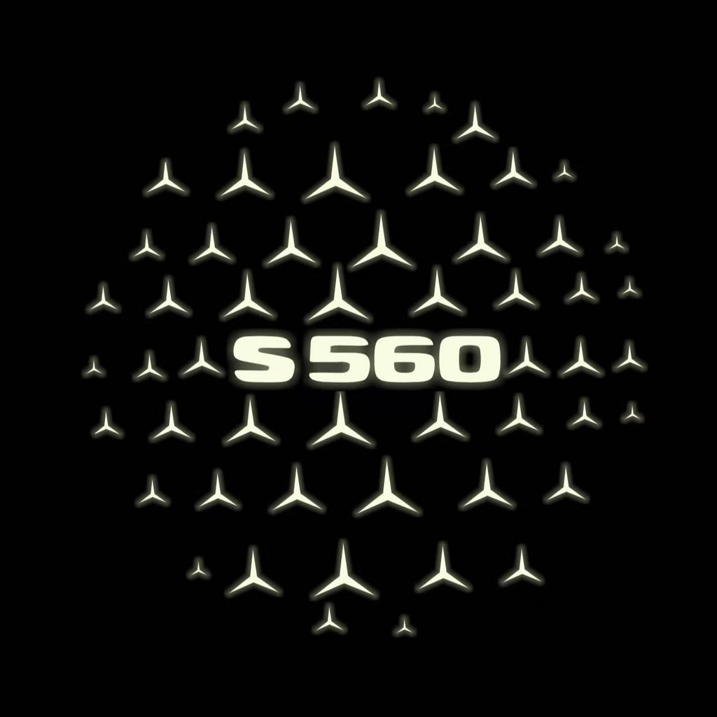 MERCEDES BENZ S560  LOGO PROJECTOT LIGHTS  (quantity 1 = 1 set /2 door lights with 2 logo films)Nr.02M30