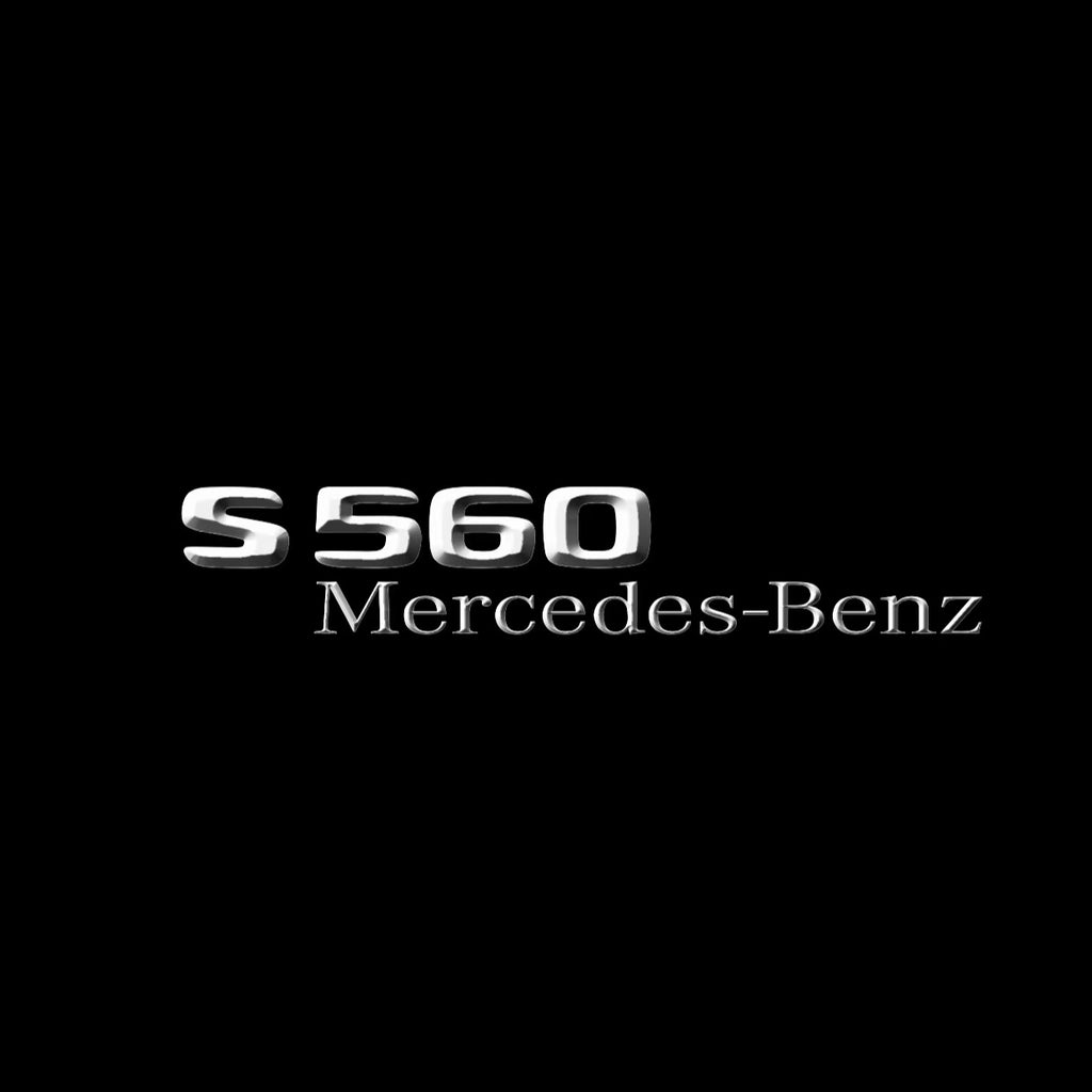 MERCEDES BENZ S560 LOGO PROJECTOT LIGHTS  (quantity 1 = 1 set /2 door lights with 2 logo films)Nr.02M29