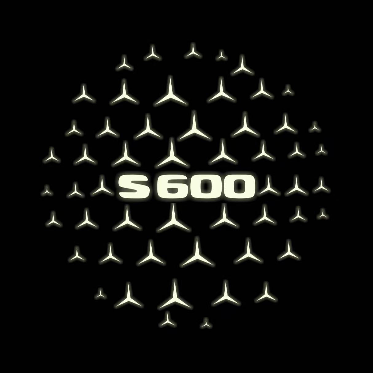 MERCEDES BENZ S600 LOGO PROJECTOT LIGHTS  (quantity 1 = 1 set /2 door lights with 2 logo films)Nr.02M31