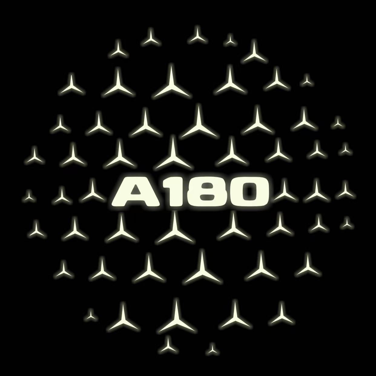 MERCEDES BENZ A180 LOGO PROJECTOT LIGHTS  (quantity 1 = 1 set /2 door lights with 2 logo films)Nr.02M028