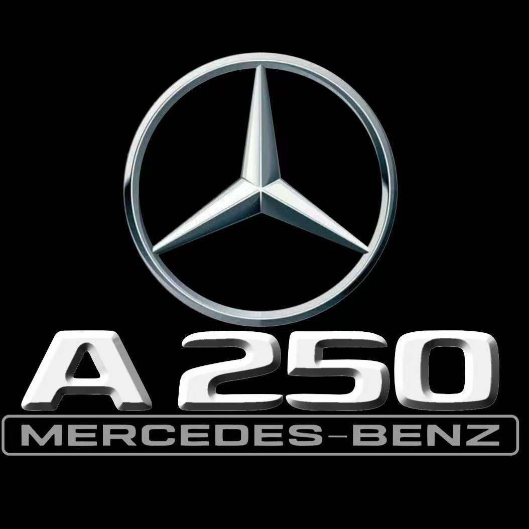 MERCEDES BENZ A250 LOGO PROJECTOT LIGHTS  (quantity 1 = 1 set /2 door lights with 2 logo films)Nr.02M027