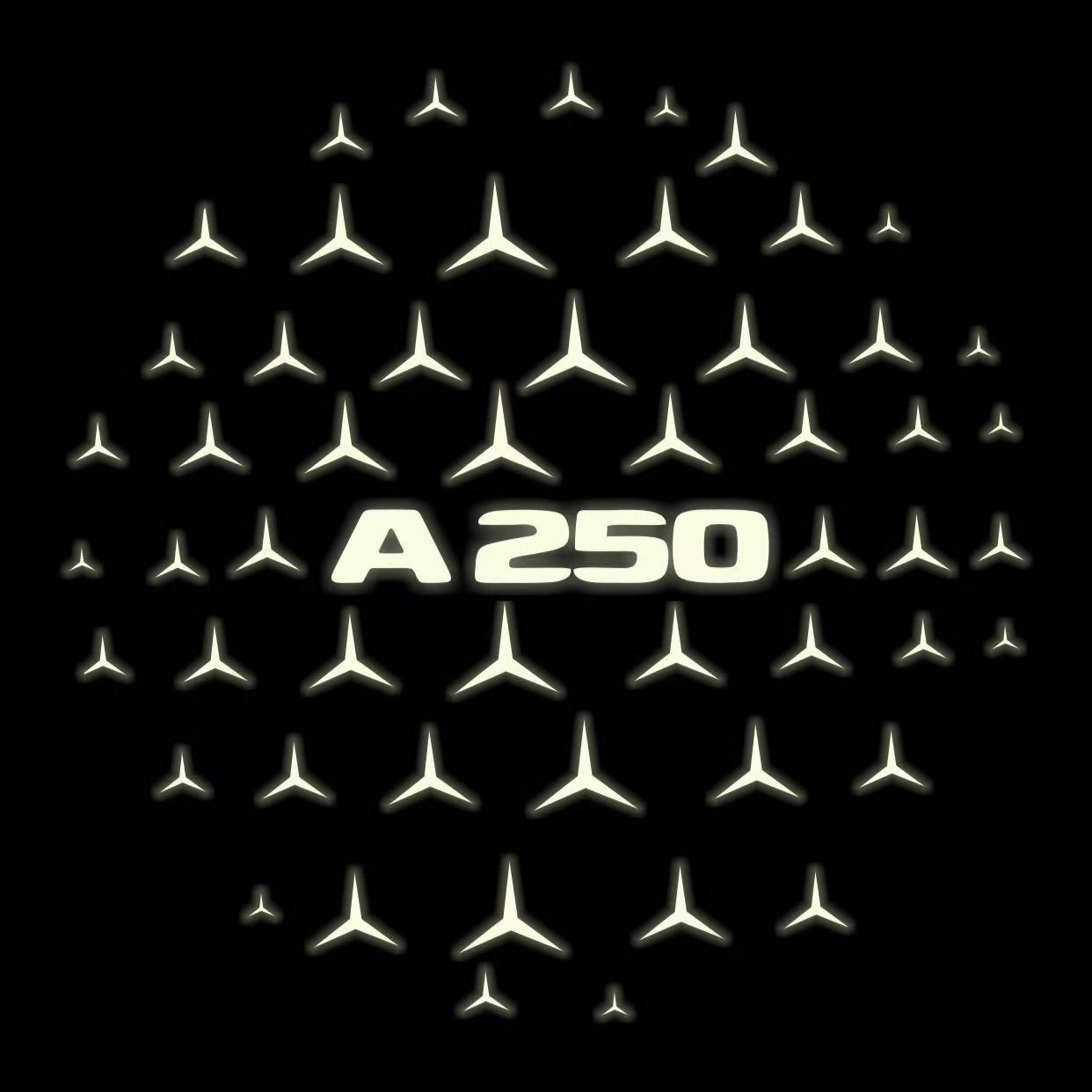 MERCEDES BENZ A250 LOGO PROJECTOT LIGHTS  (quantity 1 = 1 set /2 door lights with 2 logo films)Nr.02M029