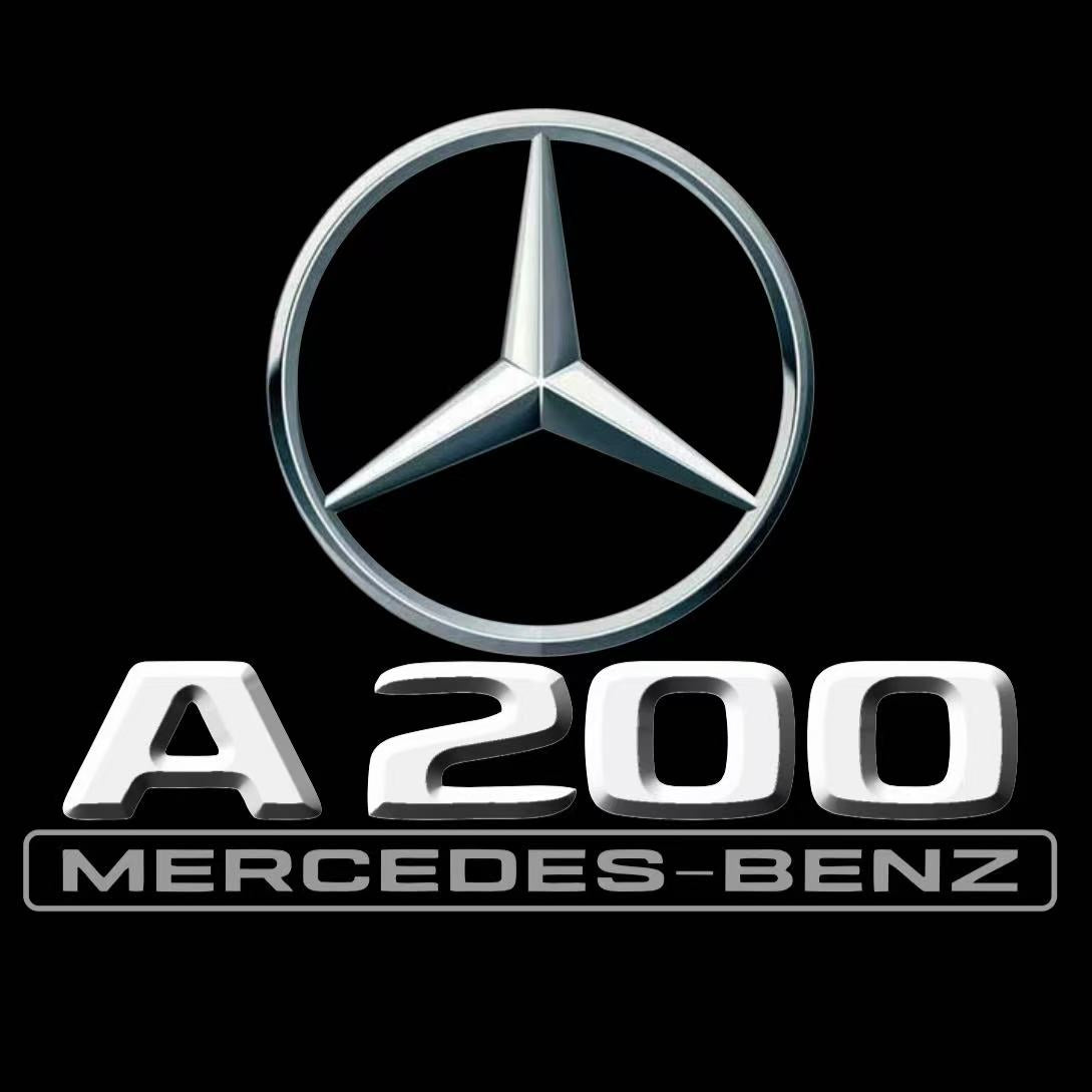 MERCEDES BENZ A200 LOGO PROJECTOT LIGHTS  (quantity 1 = 1 set /2 door lights with 2 logo films)Nr.02M031