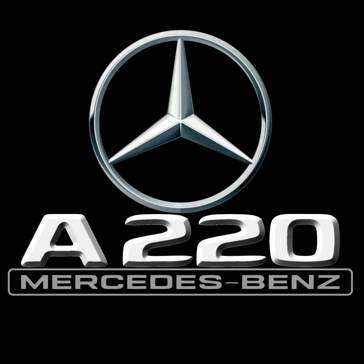MERCEDES BENZ A220 LOGO PROJECTOT LIGHTS  (quantity 1 = 1 set /2 door lights with 2 logo films)Nr.02M035
