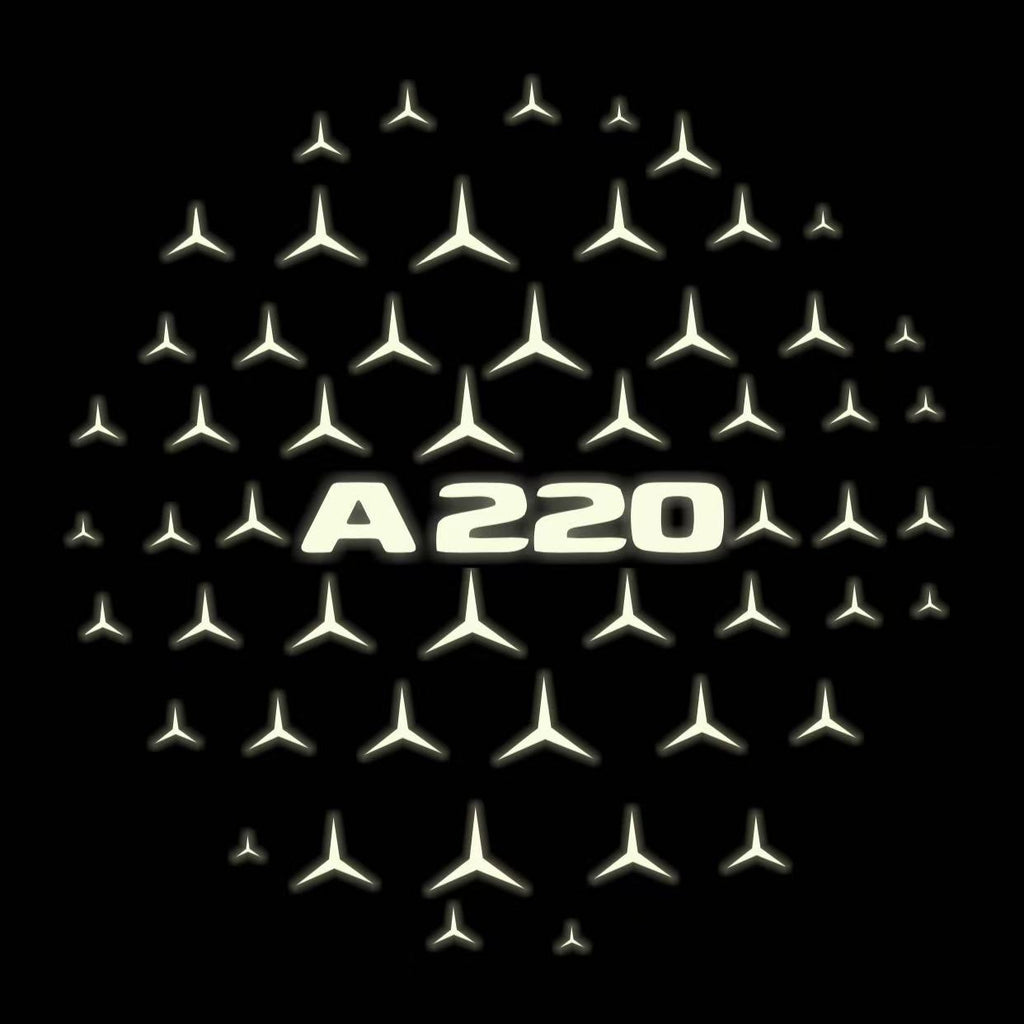 MERCEDES BENZ A220 LOGO PROJECTOT LIGHTS  (quantity 1 = 1 set /2 door lights with 2 logo films)Nr.02M025