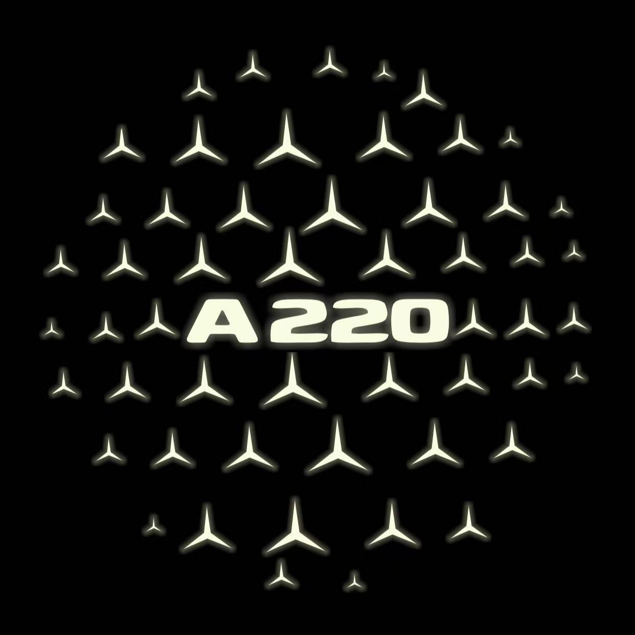 MERCEDES BENZ A220 LOGO PROJECTOT LIGHTS  (quantity 1 = 1 set /2 door lights with 2 logo films)Nr.02M025