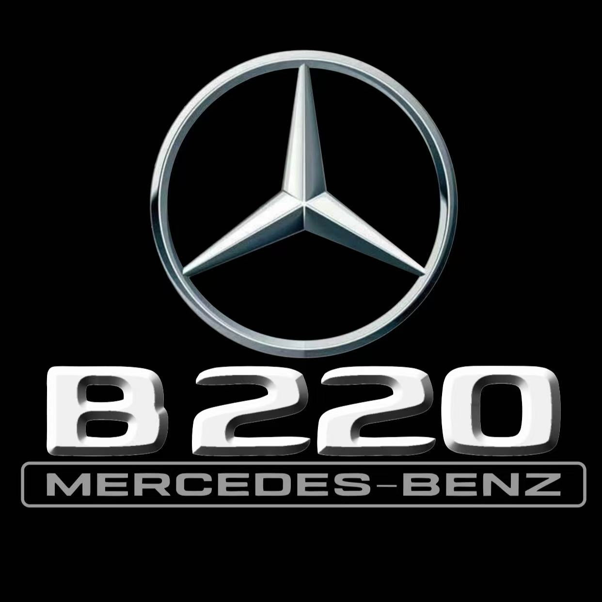 MERCEDES BENZ B220 LOGO PROJECTOT LIGHTS  (quantity 1 = 1 set /2 door lights with 2 logo films)Nr.02M18