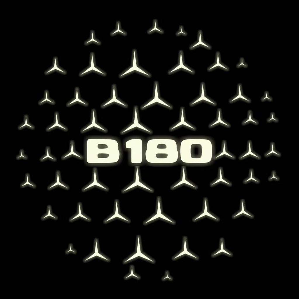 MERCEDES BENZ B180 LOGO PROJECTOT LIGHTS  (quantity 1 = 1 set /2 door lights with 2 logo films)Nr.02M15