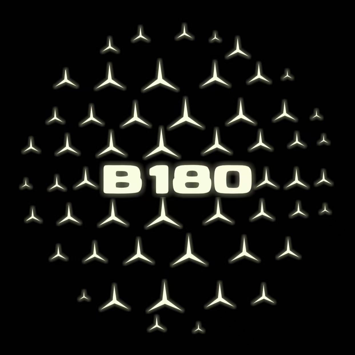 MERCEDES BENZ B180 LOGO PROJECTOT LIGHTS  (quantity 1 = 1 set /2 door lights with 2 logo films)Nr.02M15