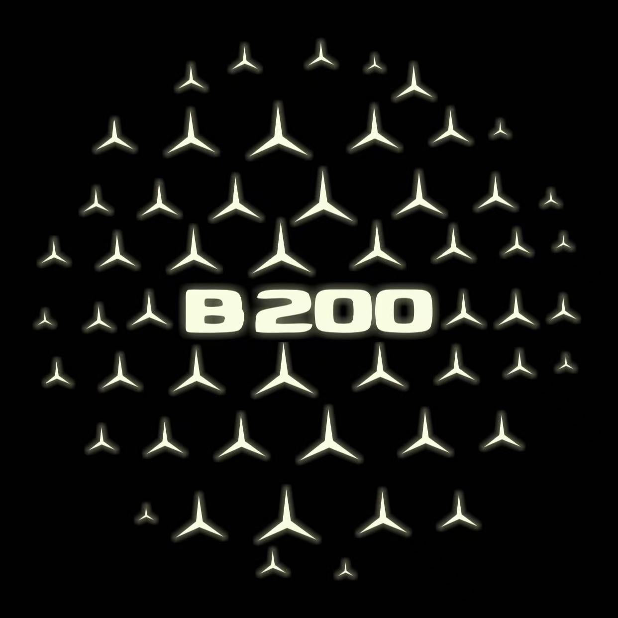 MERCEDES BENZ B200 LOGO PROJECTOT LIGHTS  (quantity 1 = 1 set /2 door lights with 2 logo films)Nr.02M19