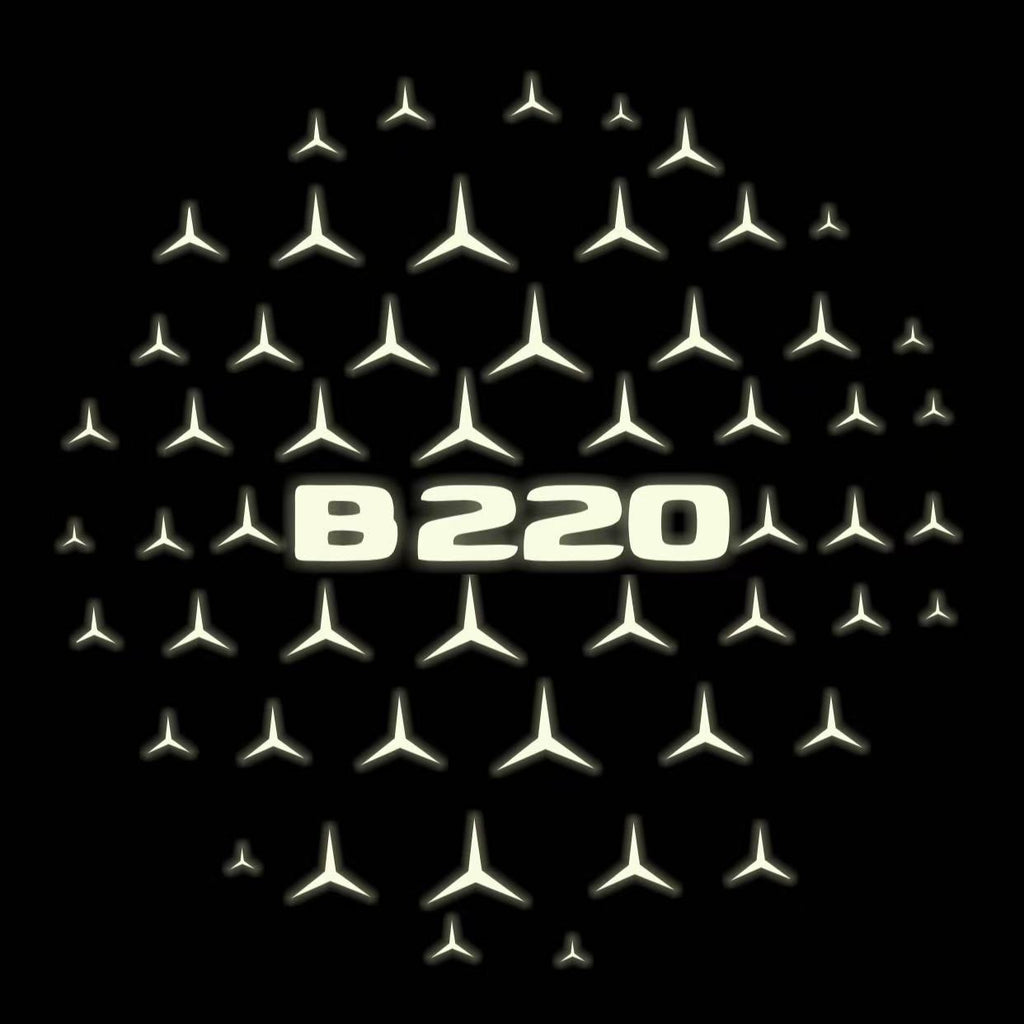 MERCEDES BENZ B220 LOGO PROJECTOT LIGHTS  (quantity 1 = 1 set /2 door lights with 2 logo films)Nr.02M13