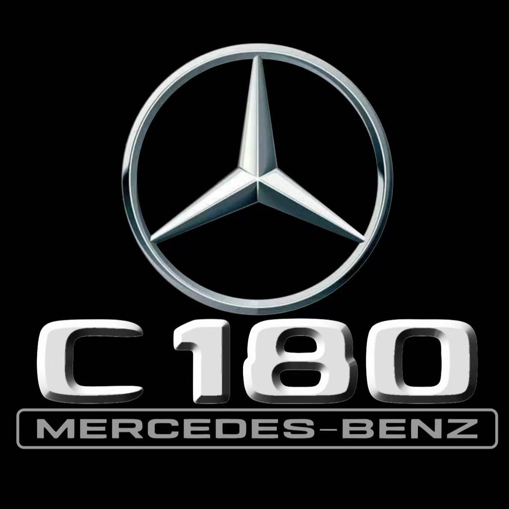 MERCEDES BENZ C180 LOGO PROJECTOT LIGHTS  (quantity 1 = 1 set /2 door lights with 2 logo films)Nr.02M48