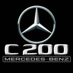 MERCEDES BENZ C200 LOGO PROJECTOT LIGHTS  (quantity 1 = 1 set /2 door lights with 2 logo films)Nr.02M41