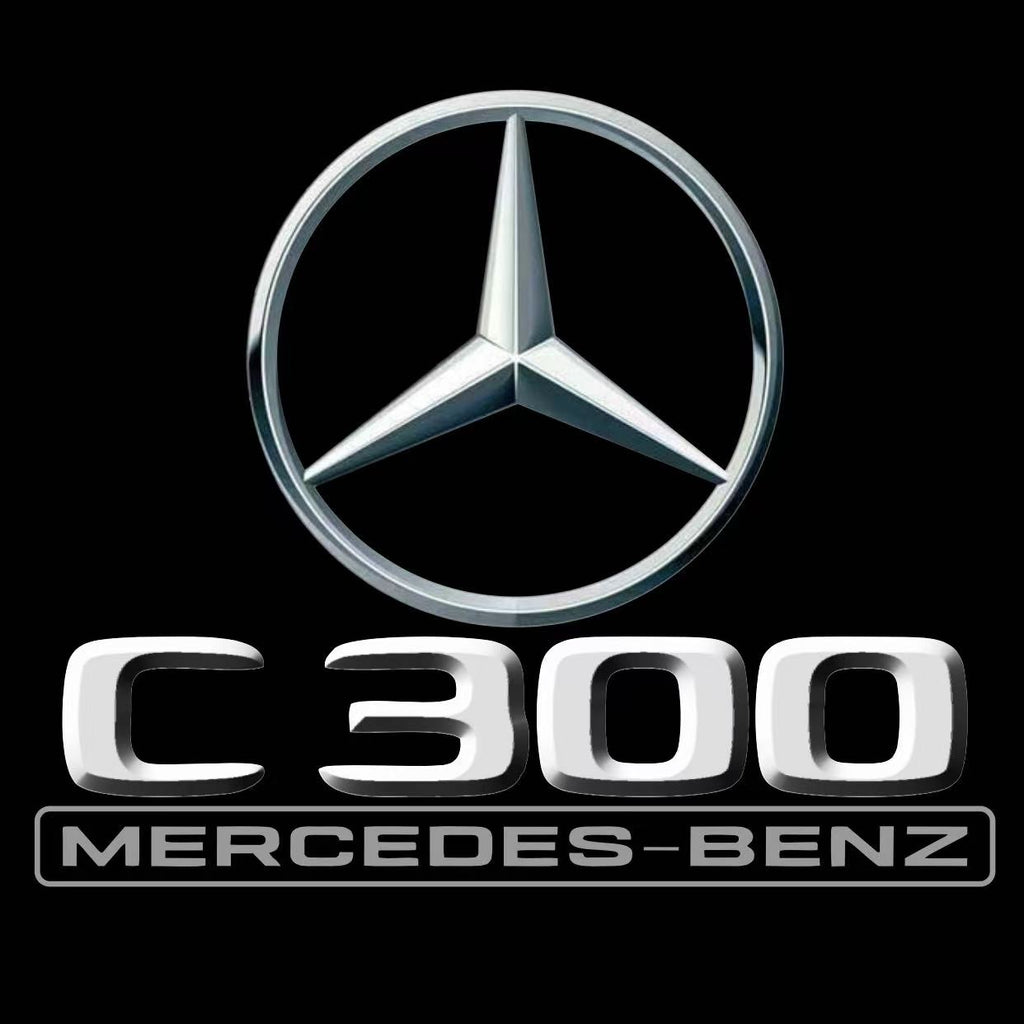 MERCEDES BENZ C300 LOGO PROJECTOT LIGHTS  (quantity 1 = 1 set /2 door lights with 2 logo films)Nr.02M61