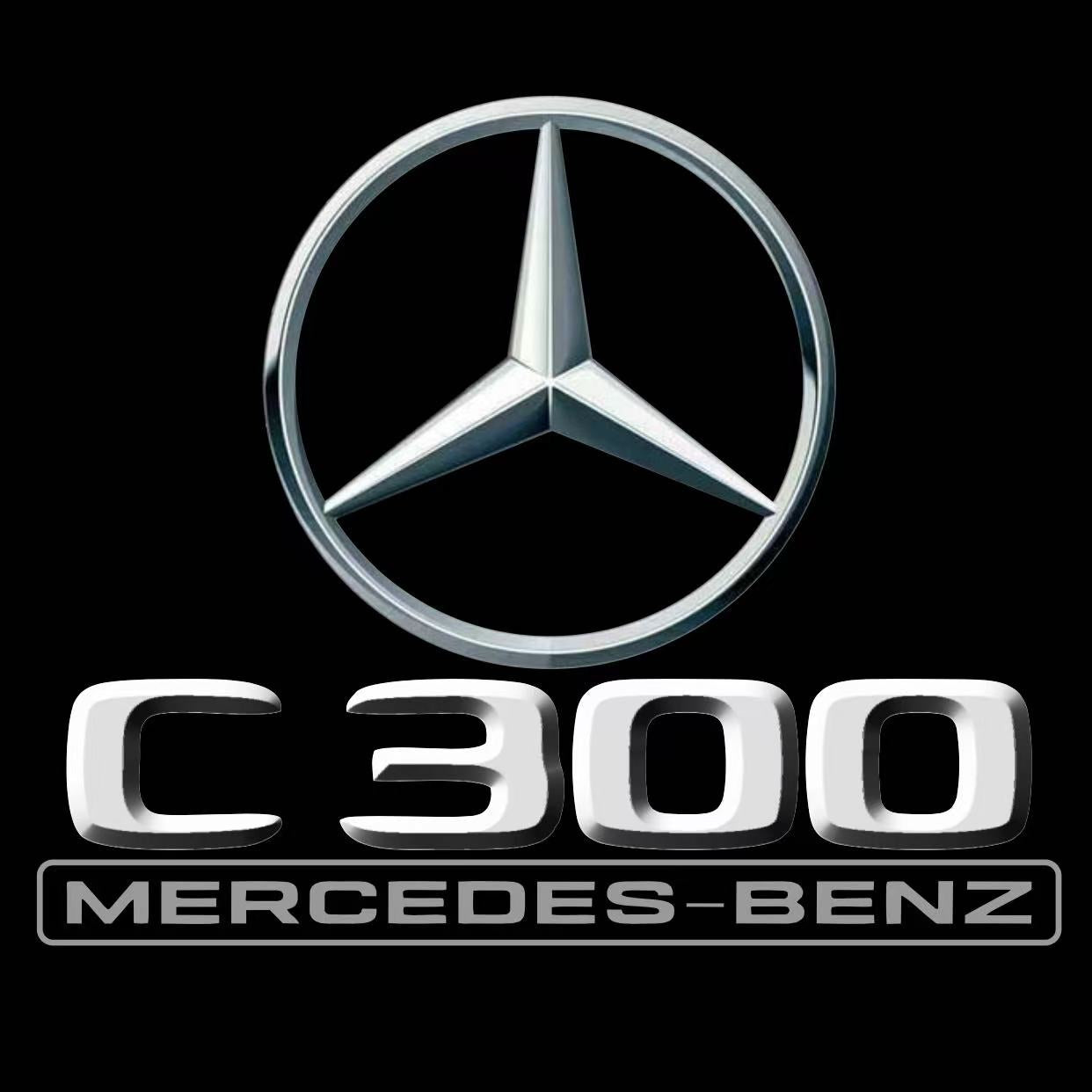 MERCEDES BENZ C300 LOGO PROJECTOT LIGHTS  (quantity 1 = 1 set /2 door lights with 2 logo films)Nr.02M61