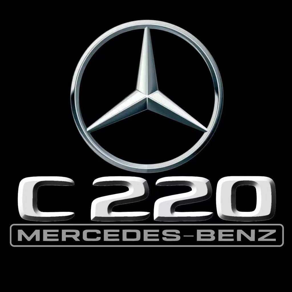 MERCEDES BENZ C220 LOGO PROJECTOT LIGHTS  (quantity 1 = 1 set /2 door lights with 2 logo films)Nr.02M49