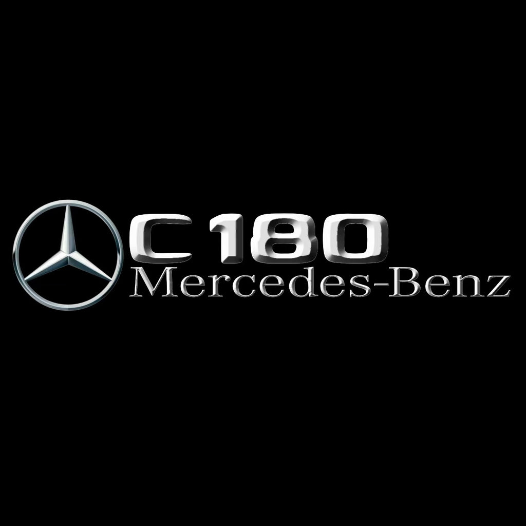 MERCEDES BENZ C180 LOGO PROJECTOT LIGHTS  (quantity 1 = 1 set /2 door lights with 2 logo films)Nr.02M62