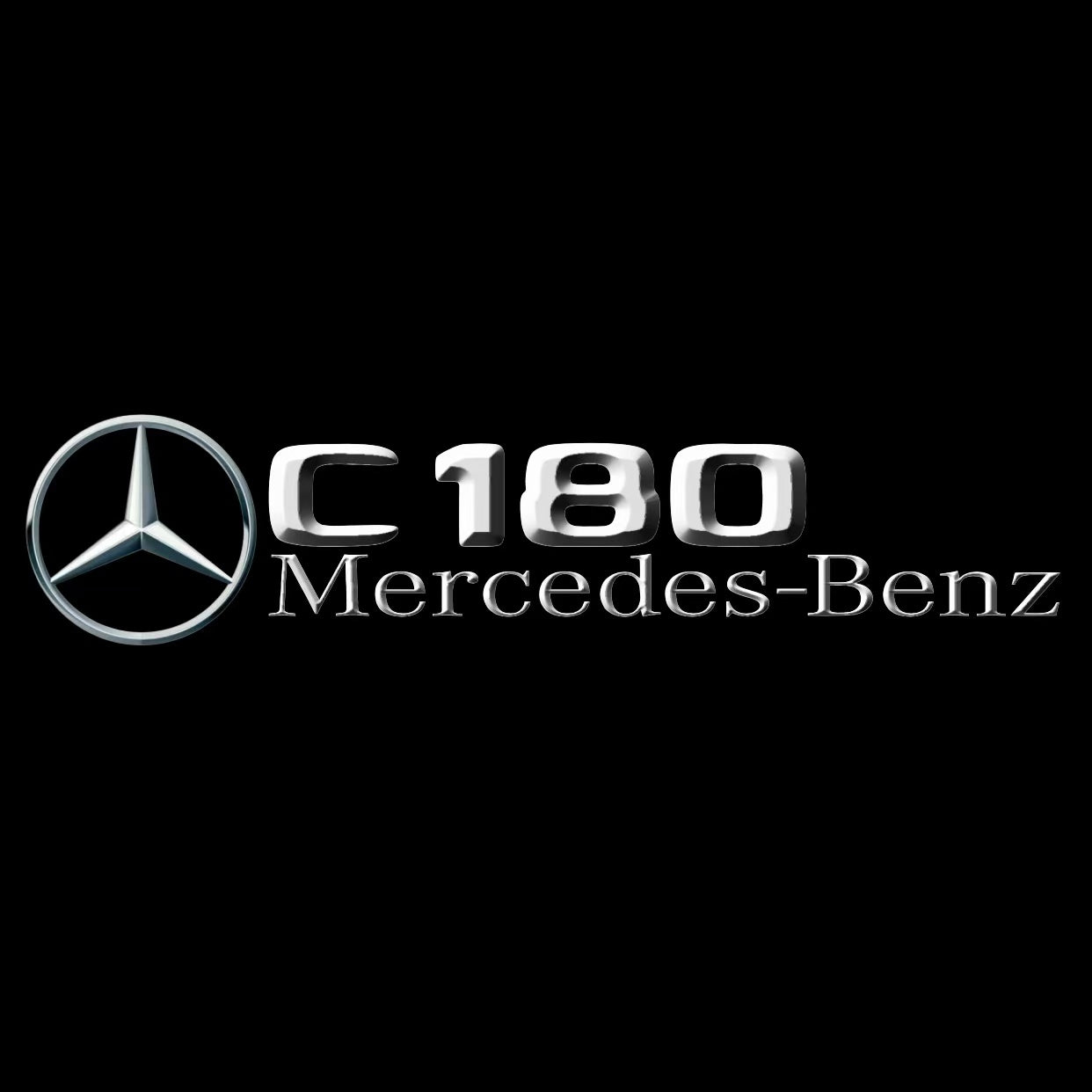 MERCEDES BENZ C180 LOGO PROJECTOT LIGHTS  (quantity 1 = 1 set /2 door lights with 2 logo films)Nr.02M62