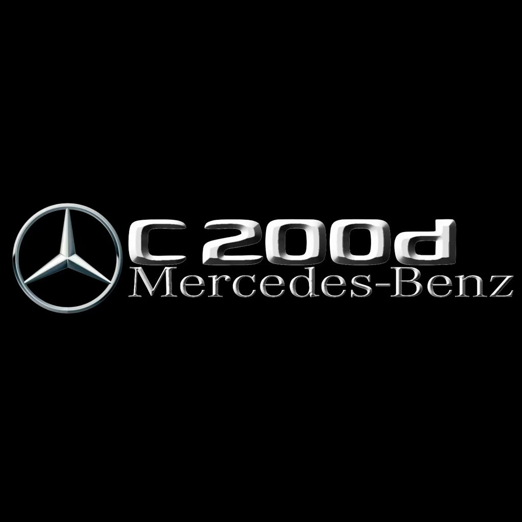 MERCEDES BENZ C200d LOGO PROJECTOT LIGHTS  (quantity 1 = 1 set /2 door lights with 2 logo films)Nr.02M64