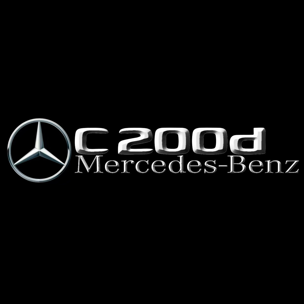 MERCEDES BENZ C200d LOGO PROJECTOT LIGHTS  (quantity 1 = 1 set /2 door lights with 2 logo films)Nr.02M64