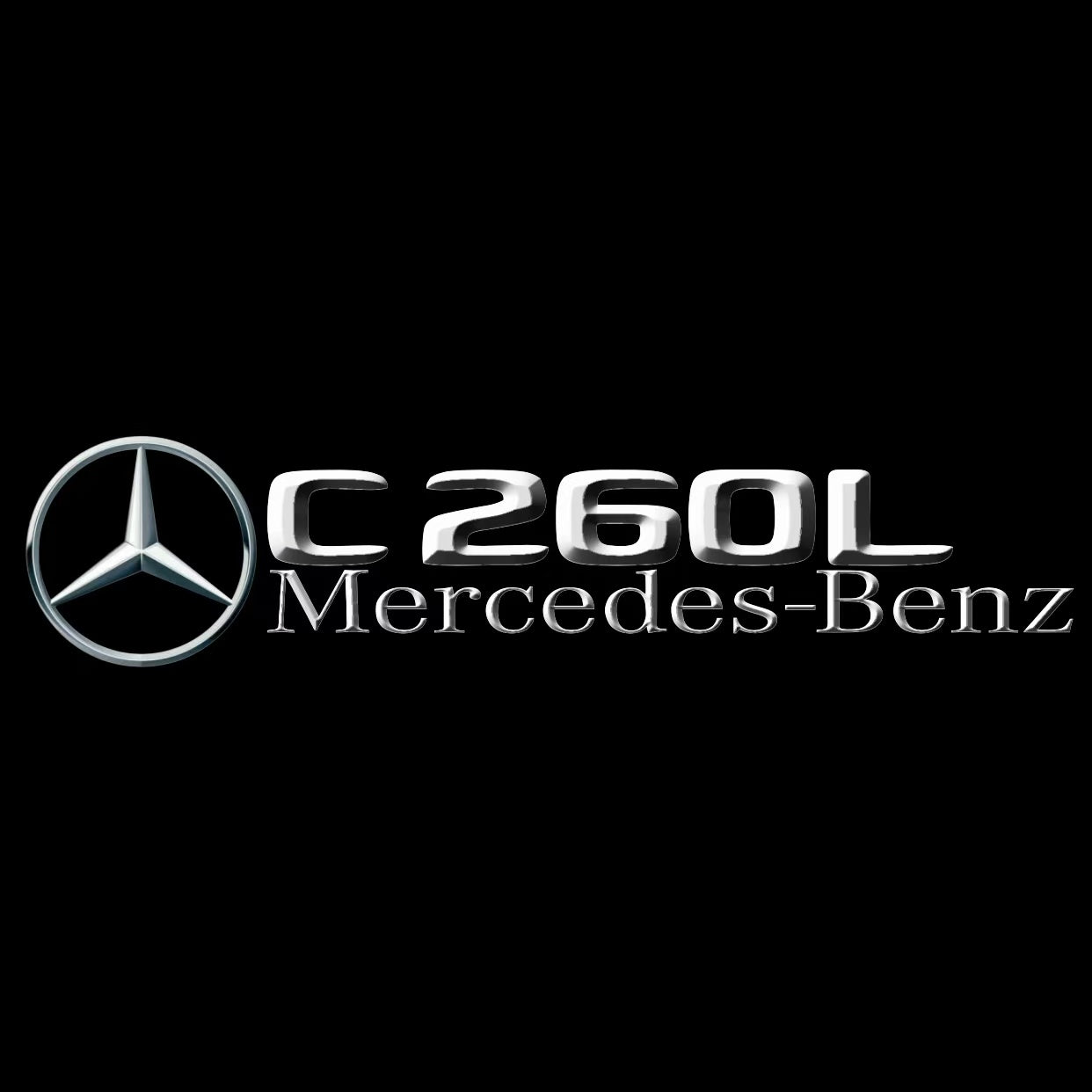 MERCEDES BENZ C260L LOGO PROJECTOT LIGHTS  (quantity 1 = 1 set /2 door lights with 2 logo films)Nr.02M63