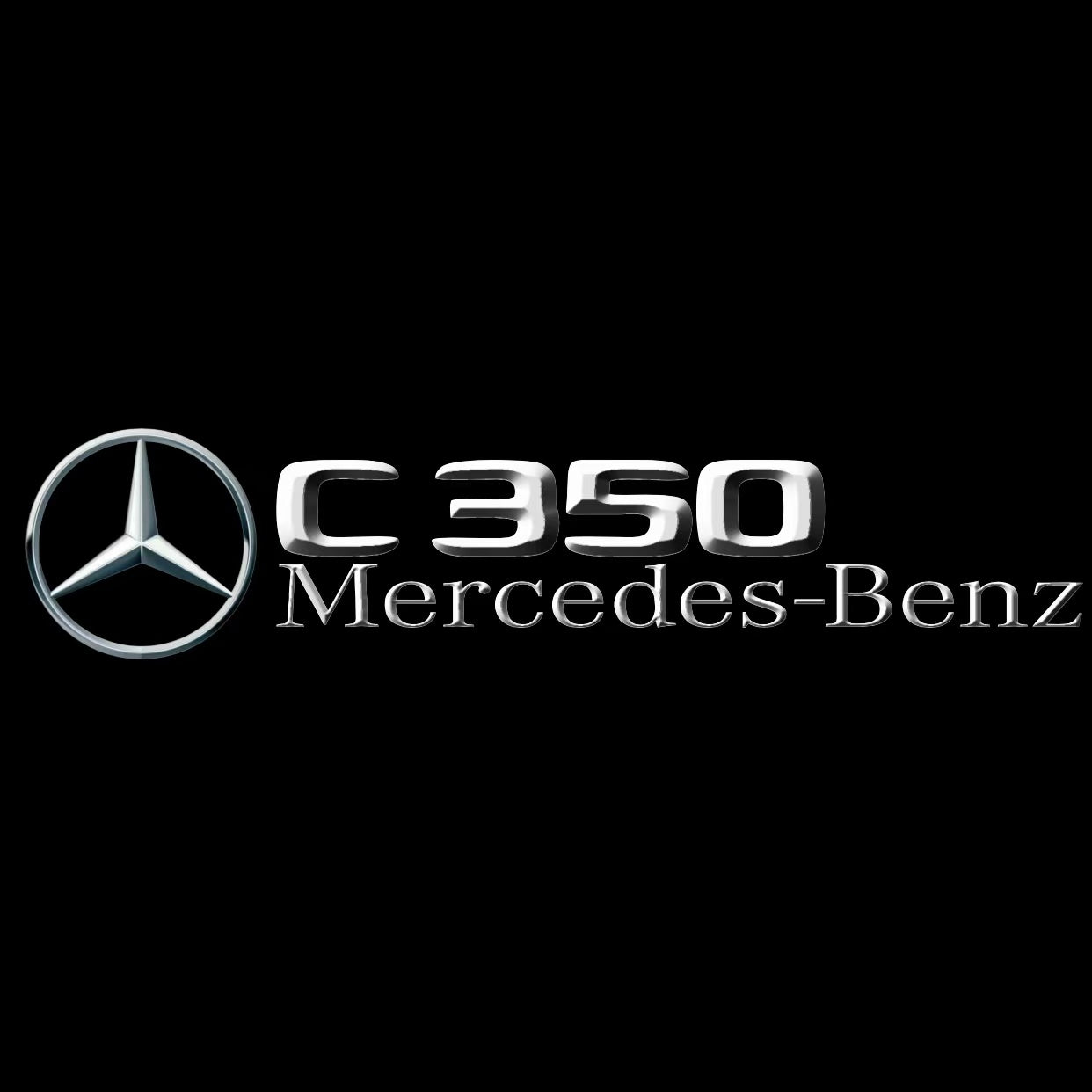 MERCEDES BENZ C350 LOGO PROJECTOT LIGHTS  (quantity 1 = 1 set /2 door lights with 2 logo films)Nr.02M59