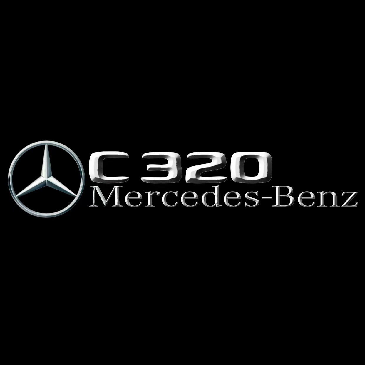 MERCEDES BENZ C320 LOGO PROJECTOT LIGHTS  (quantity 1 = 1 set /2 door lights with 2 logo films)Nr.02M65