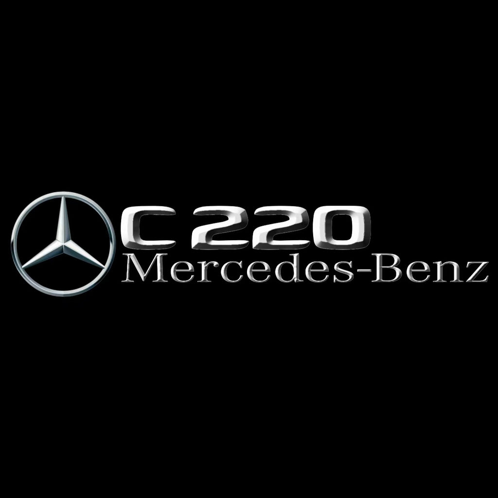 MERCEDES BENZ C220 LOGO PROJECTOT LIGHTS  (quantity 1 = 1 set /2 door lights with 2 logo films)Nr.02M44