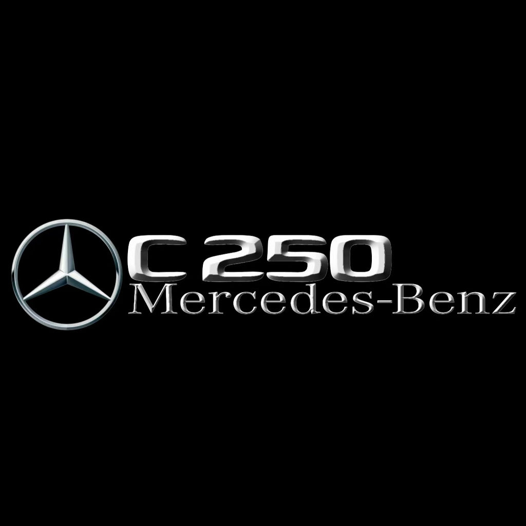 MERCEDES BENZ C250 LOGO PROJECTOT LIGHTS  (quantity 1 = 1 set /2 door lights with 2 logo films)Nr.02M58